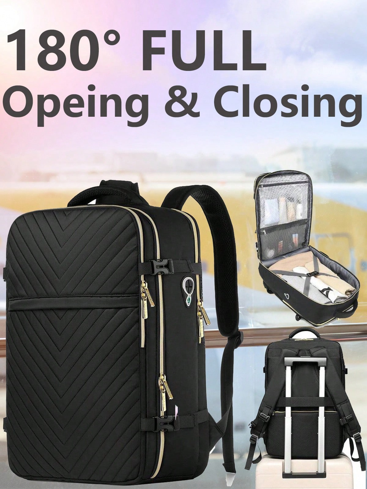 Laptop Bag Waterproof - Large Carry On Travel Backpack -