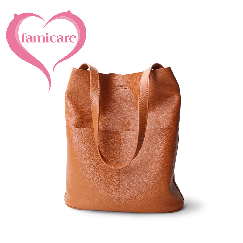 Laptop Accessories For Girls - Women Cowhide Genuine Real Leather Bucket