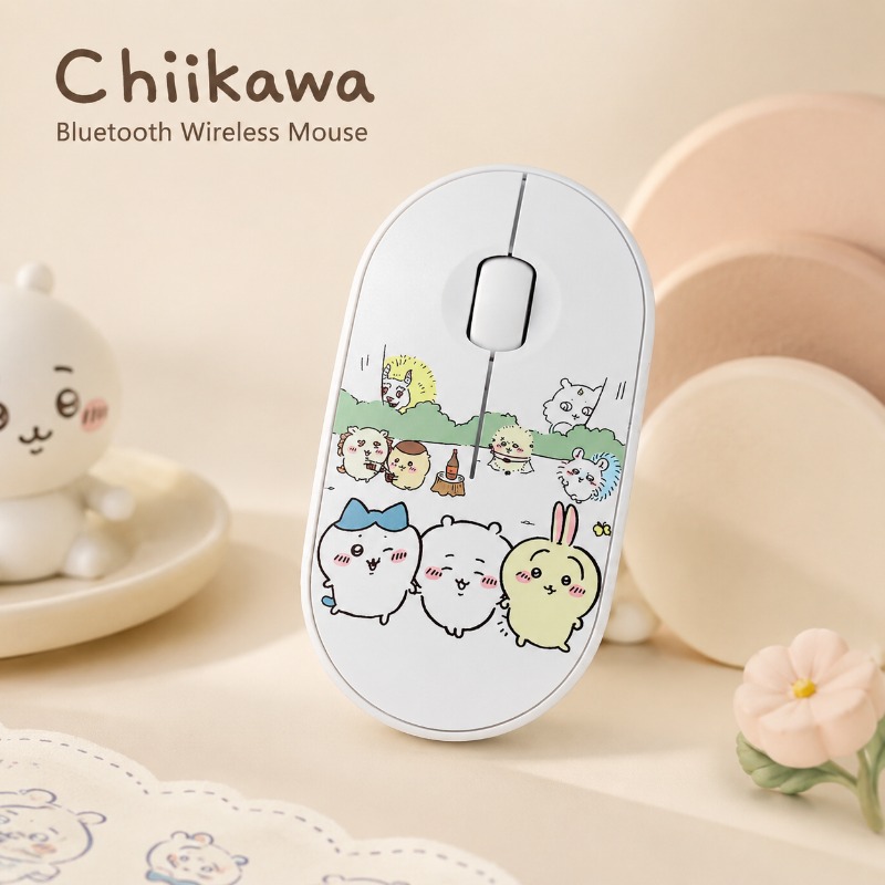 Laptop Editing Accessories - Cute Chiikawa Bluetooth Wireless Mouse Dual
