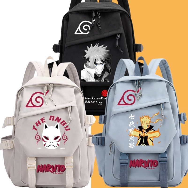 Laptop Editing Accessories - Naruto Sasuke Kakashi Anime Backpack for
