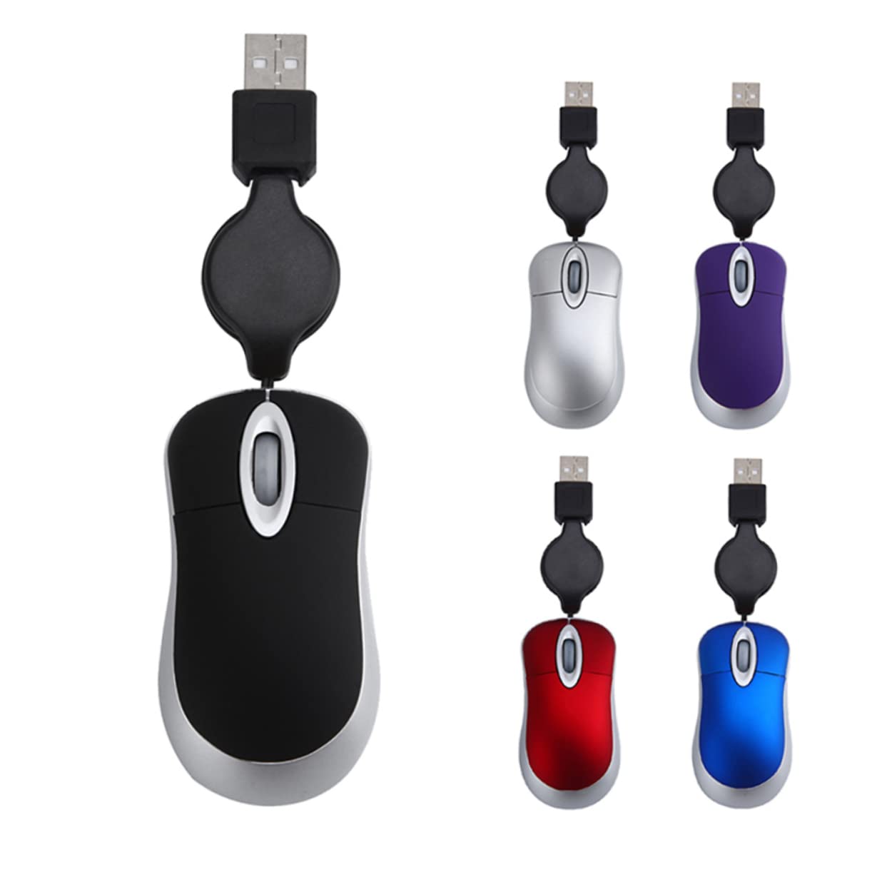 Laptop Electronics Accessories - Portable Optical Mini Mouse Retractable USB