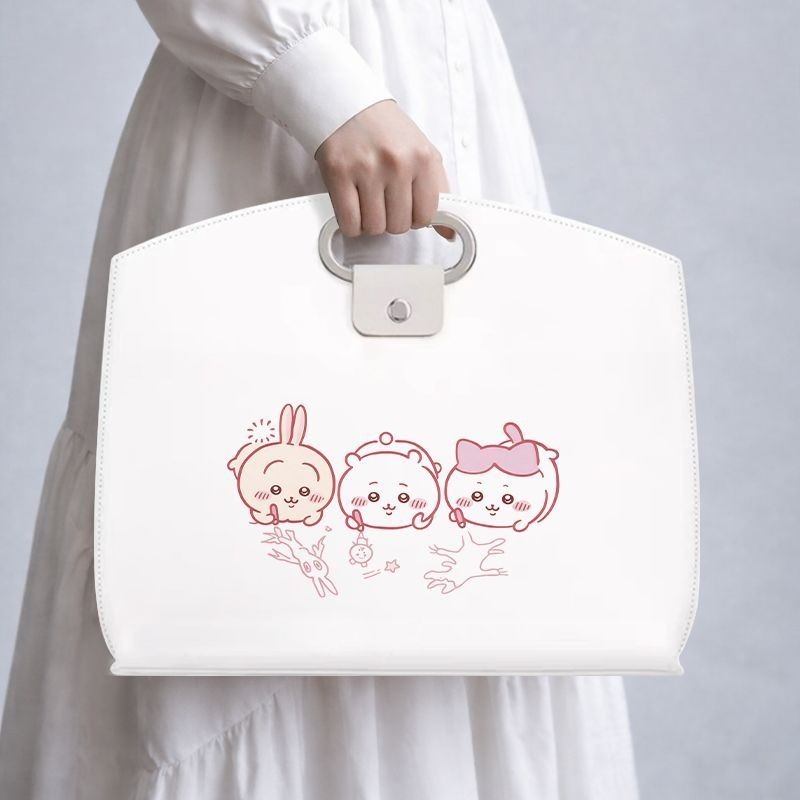 Laptop Editing Accessories - Anime Chiikawa PU Leather Laptop Bag