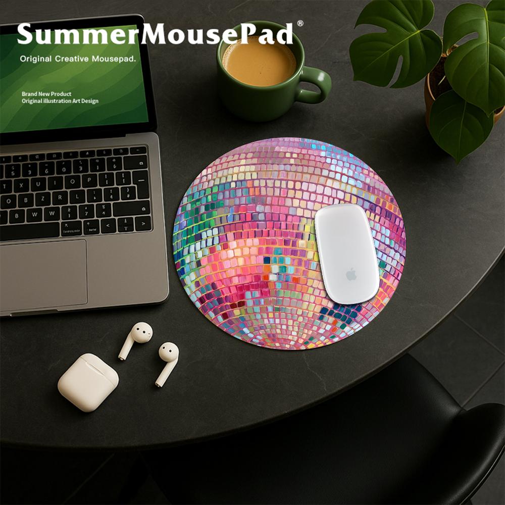 Rubber Round Pink Disco Ball M - Laptop Accessories Women review and price