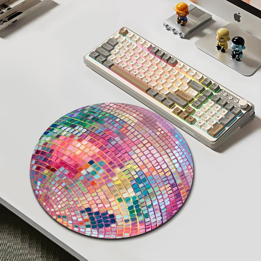 Rubber Round Pink Disco Ball M - Laptop Accessories Women review and price