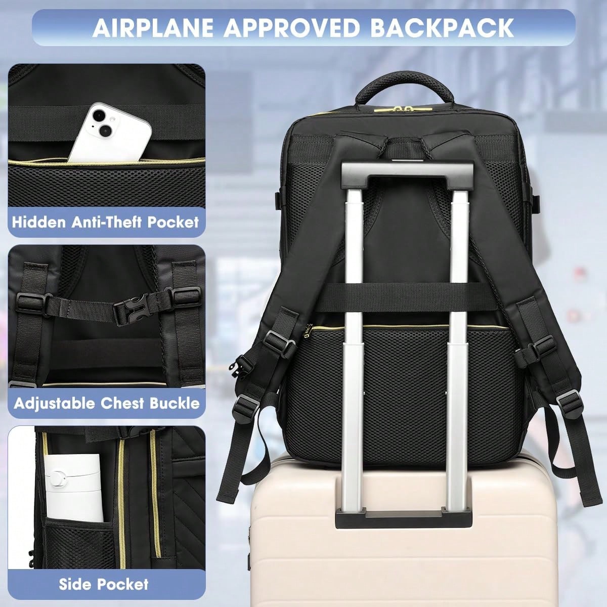 Large Carry On Travel Backpack - Laptop Bag Waterproof review and price
