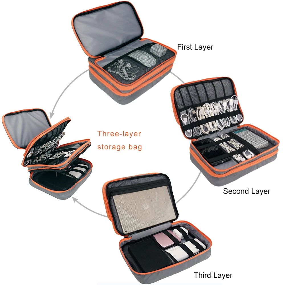 Double Layers Large Capacity T - Laptop Electronics Accessories review and price