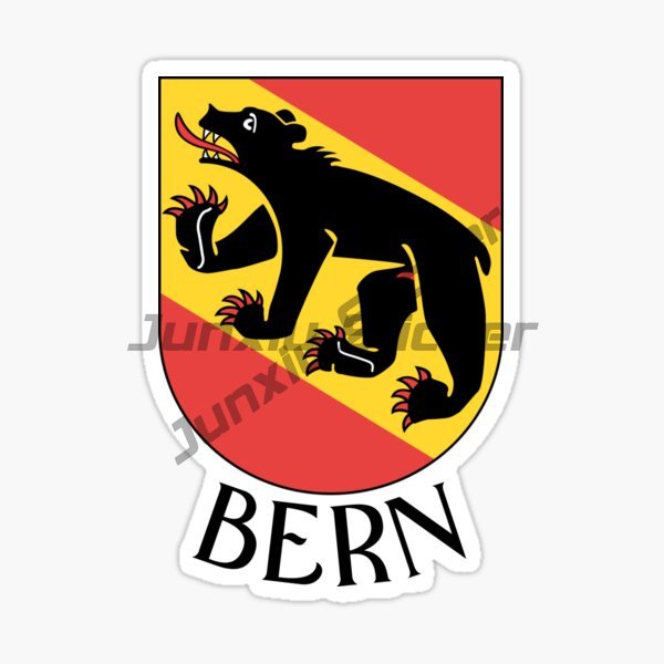 BERN SWITZERLAND Flag Car Stic - Laptop Accessories Stickers review and price