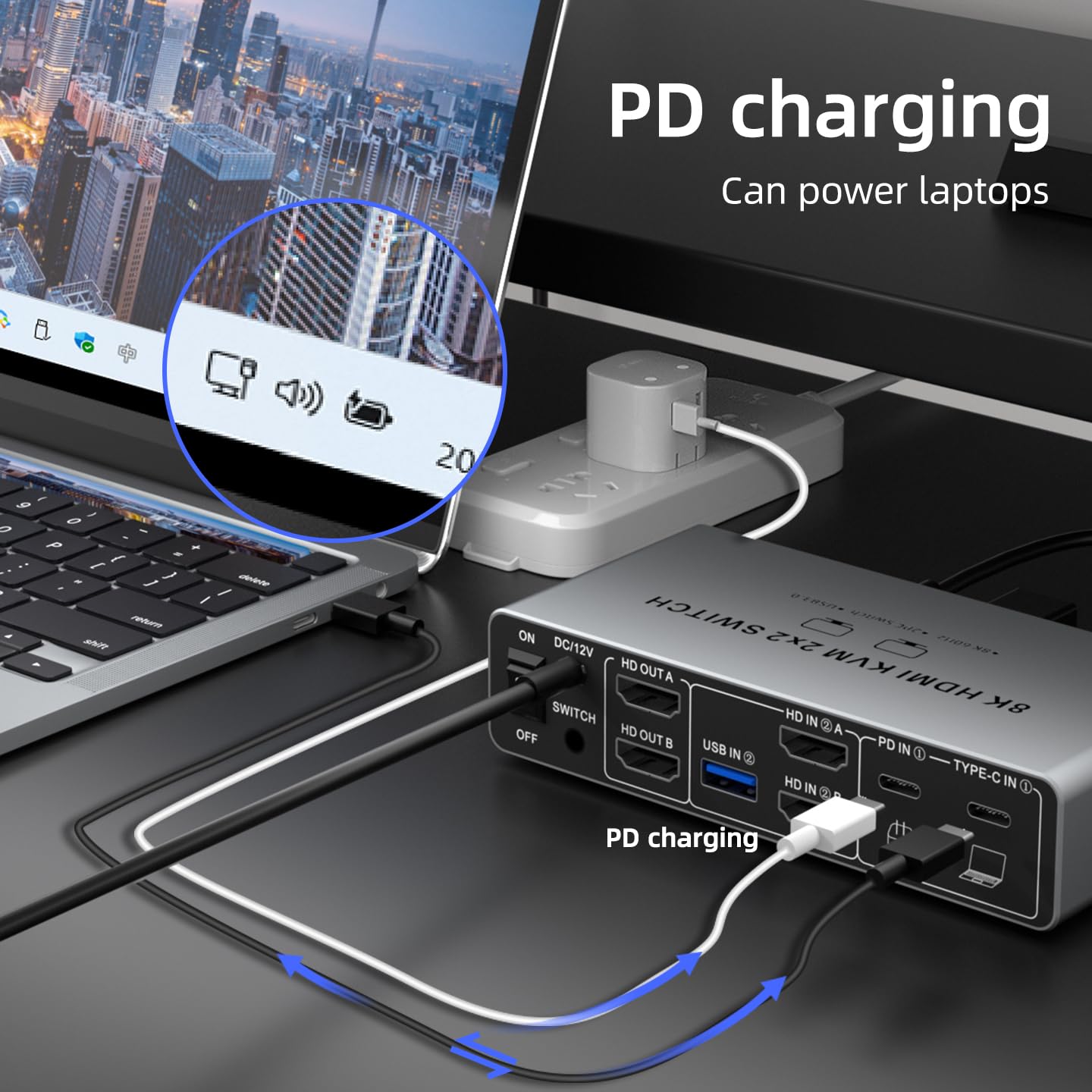 USB C HDMI DP KVM Switch 2 Mon - Laptop Accessories Women review and price