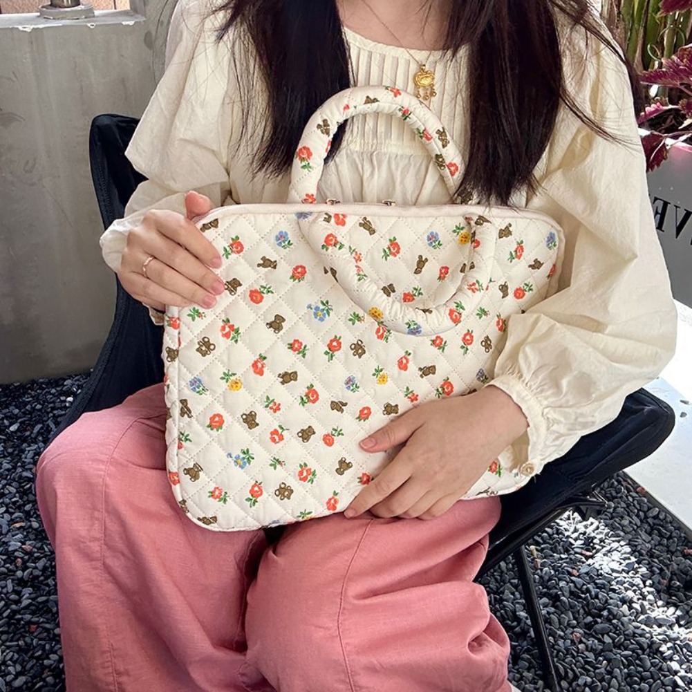 Korean Floral Laptop Bag 14/16 - Laptop Accessories Women review and price