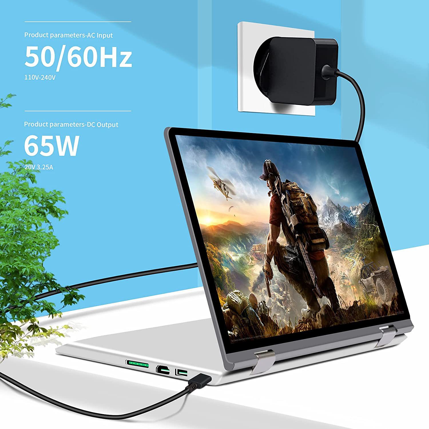 65W Type C 20V 3.25A 45W USB C - Laptop Accessories Hp review and price