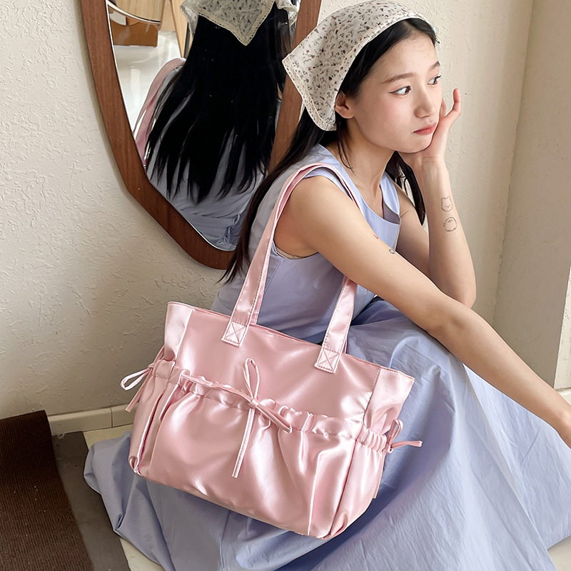Satin Ballet Style Pleated Bow - Laptop Accessories For Girls review and price