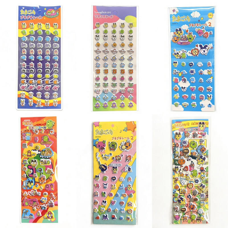 6Pcs Tamagotchi Cartoon Bubble - Laptop Accessories Stickers review and price
