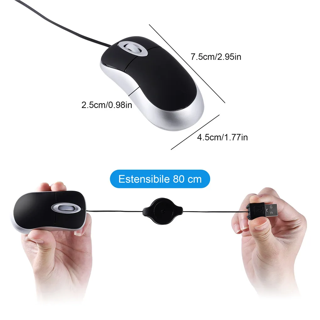 Portable Optical Mini Mouse Re - Laptop Electronics Accessories review and price