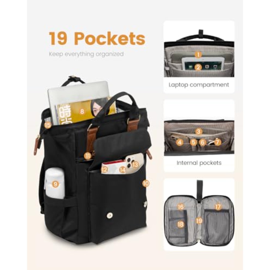 Laptop Backpack for Women, Tea - Laptop Bag Waterproof review and price