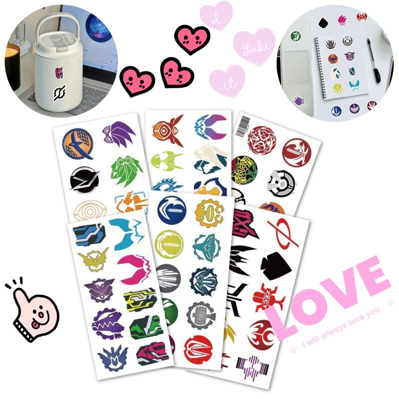 60 Sheets Kamen Rider Logo Sti - Laptop Accessories Stickers review and price